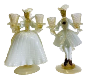 Vintage Murano Glass Figurines-Pair