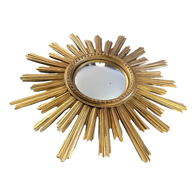 Large Vintage Witch's Eye Sun Mirror, 1960s For Sale