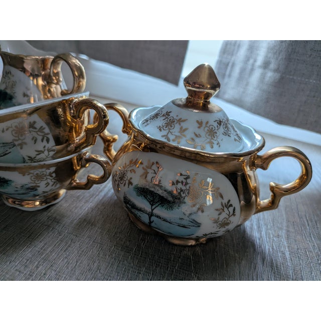 19th Century 19th Century Bavaria German China Demitasse Tea Set - 14 pcs For Sale - Image 5 of 6