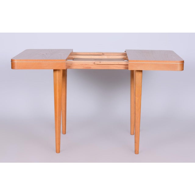 Mid-Century Folding Table in Oak attributed to Jitona Sobeslav, Czech, 1950s For Sale - Image 16 of 18