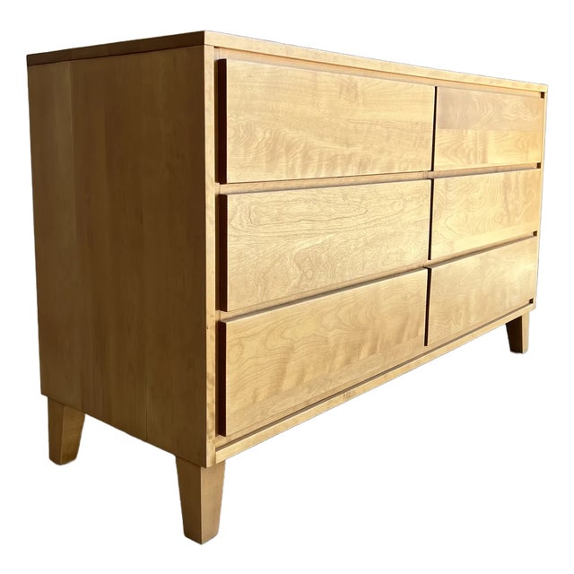 Newly Refinished Mid Century Modern Lowboy Dresser by Conant Ball For Sale