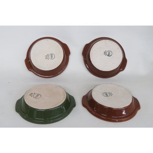 Hall Pottery 512 Crock Bowl 4pc Set Mid Century Ceramic Casserole Dishes 4508b For Sale - Image 11 of 14