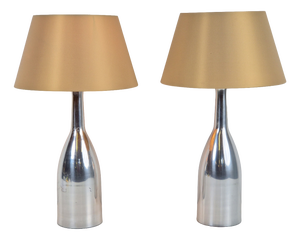 Vintage Alu Bottle Table Lamp from Ikea, 1980s, Set of 2