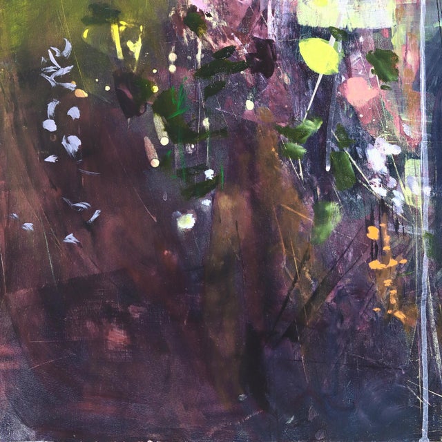 Moment in Time - Original Contemporary Abstract Oil Painting on Wood Panel by Denna Erickson For Sale In Los Angeles - Image 6 of 9