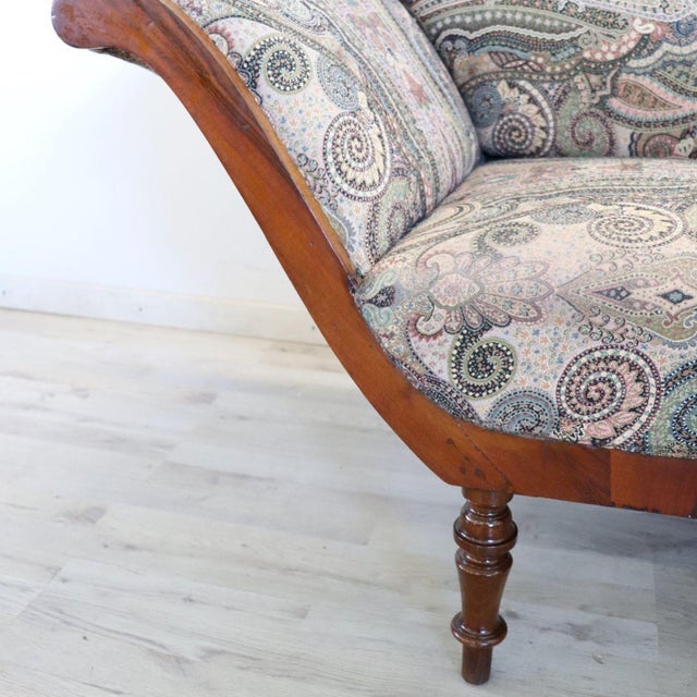 Brown Antique Walnut Sofa, 1800s For Sale - Image 8 of 11