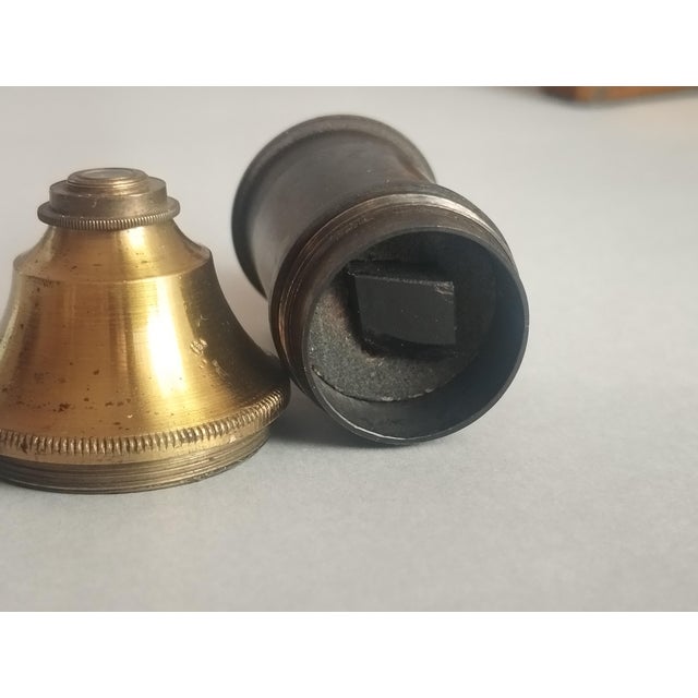 Antique No 975 Microscope in Brass from Beneche & Wasserlein, Berlin, 1850s For Sale - Image 13 of 14