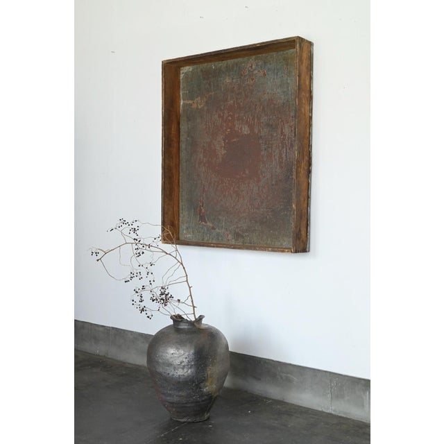 Japanese Antique Japanese Wall-Mounted Object / Rusted Tin Wall Art / Meiji-Showa / Ob336 For Sale - Image 3 of 17