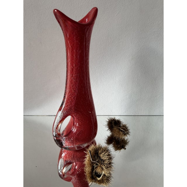Vintage Polish Art Glass Vase, 1970s For Sale - Image 9 of 18