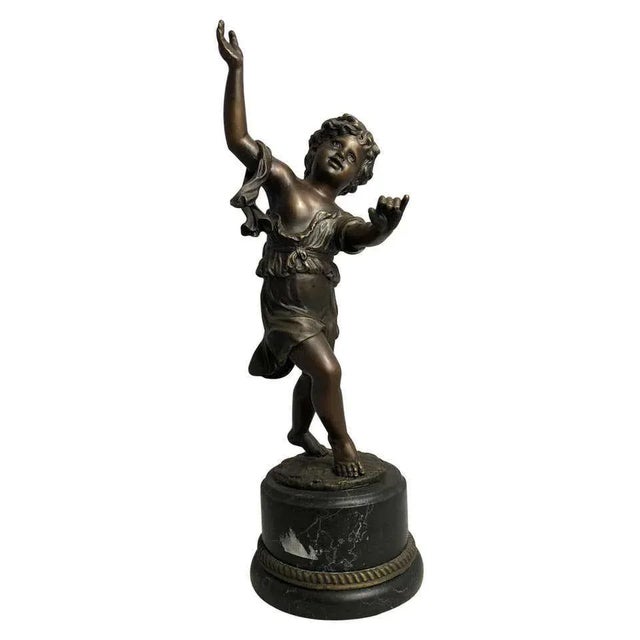 Dancing Child in Bronze, 20th Century For Sale - Image 10 of 10