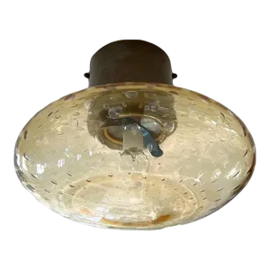 21st Century Bronzed and Amber Bubbles Uno Flush Mount by Fabio Ltd