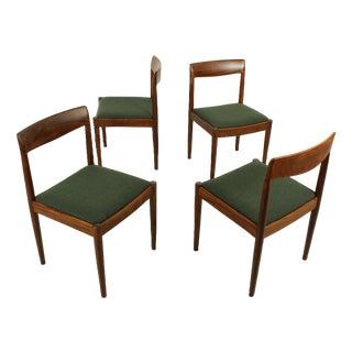 Wool and Teak Dining Chairs from Lübke, 1960s, Set of 4 For Sale