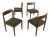 Wool and Teak Dining Chairs from Lübke, 1960s, Set of 4 For Sale