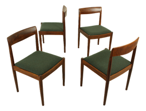 Wool and Teak Dining Chairs from Lübke, 1960s, Set of 4
