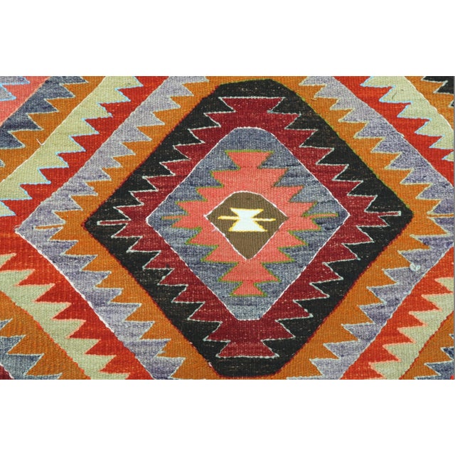 Vintage Turkish Barak Nomad's Kilim Rug For Sale - Image 11 of 12