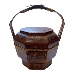 Late 20th Century Korean Wooden Lunch Box