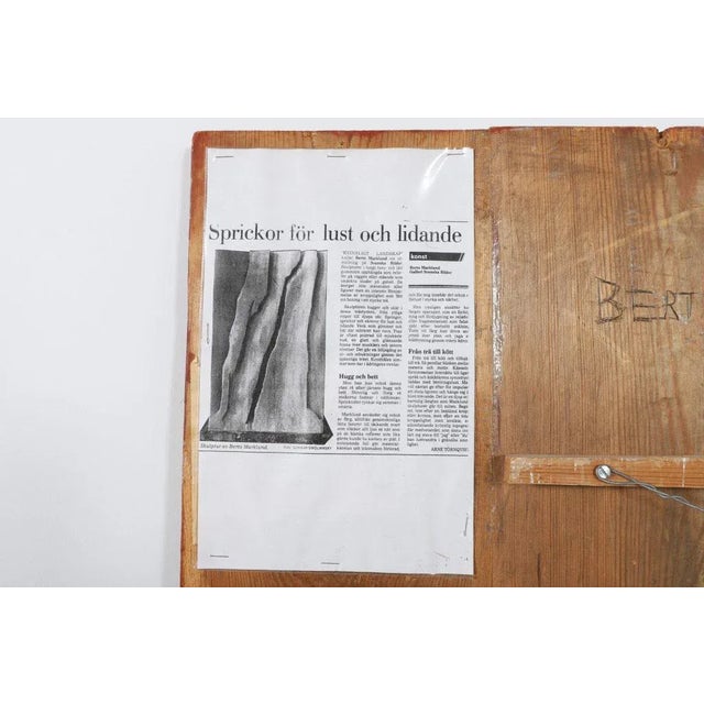 Wood Wall Sculpture or Wall Relief from Berto Marklund, Sweden, 1980s For Sale - Image 7 of 10