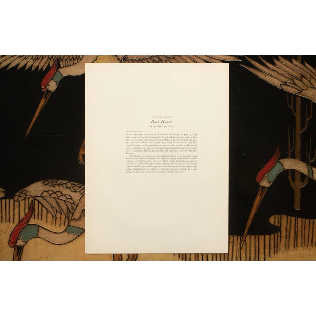 Paper 1939 After Arnold Blanch "Duck Hunter", First Edition Period Offset Lithograph For Sale - Image 7 of 9