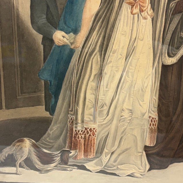 Matching Pair of Late 18th Century Desnoyer Artwork: French Color Engravings Framed in Period Gold Leaf Frames For Sale - Image 12 of 15
