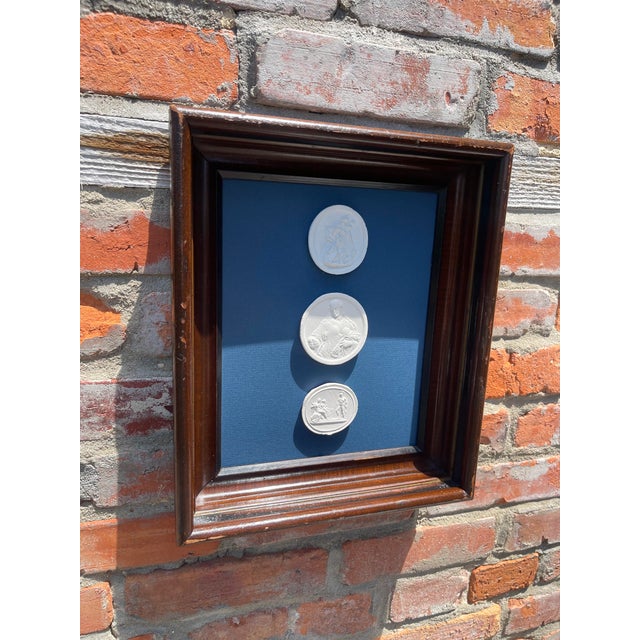 Italian Antique Frame With 3 Ingalios on Windsor Newton Paper For Sale - Image 6 of 7