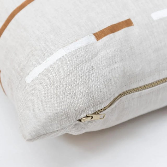 This pillow features Overlapping Dashes by Caroline Z Hurley for Schumacher with a knife edge finish. Designed by Caroline...