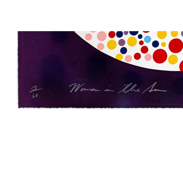 Contemporary Woman in the Sun (Large Framed Hand Signed Lithograph) For Sale - Image 3 of 3