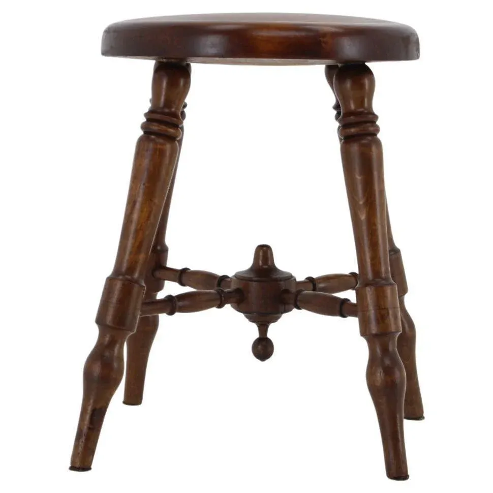 Wooden Stool, Czechoslovakia, 1940s | Chairish