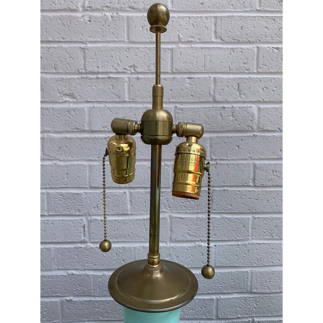 Wood Christopher Spitzmiller Turquoise Gourd Lamps - a Pair For Sale - Image 7 of 10