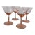 1950s Pink Faceted Martini Glasses-Set of 4 For Sale