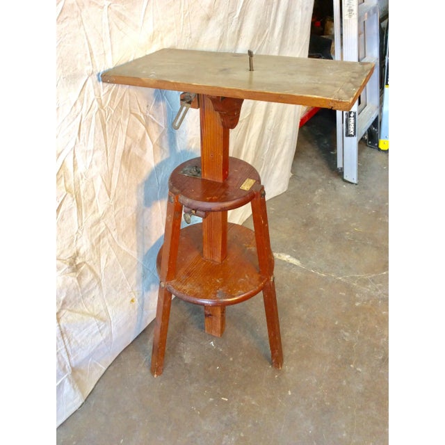 Late 1800s French Pine Camera Stand, H. Mackenstein, Paris For Sale - Image 11 of 13