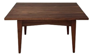 1960s Jens Risom Refinished Walnut Square Coffee Table