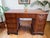 Antique Twin Pedestal Desk in Mahogany with Leather Top, 1980s For Sale - Image 3 of 18