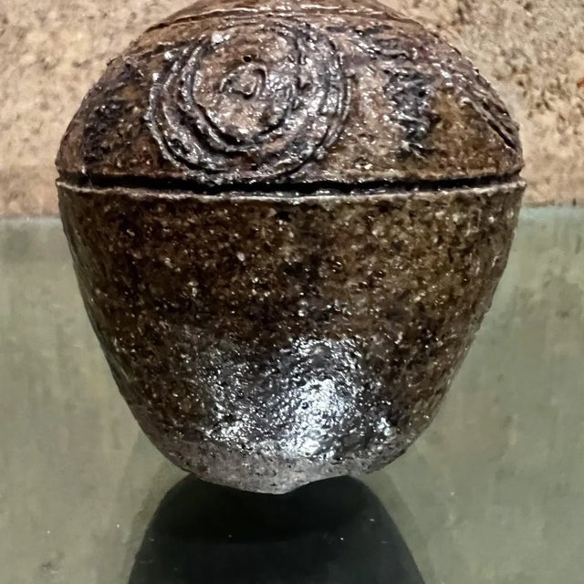 1960s Rich Textured Weed Pot Bud Vase Modern California For Sale - Image 4 of 6