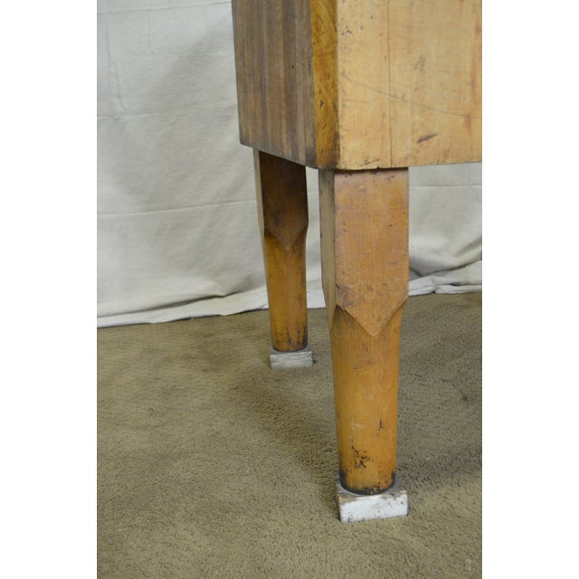 Vintage Antique Maple Butcher Block Table by Bally Block Co. Chairish