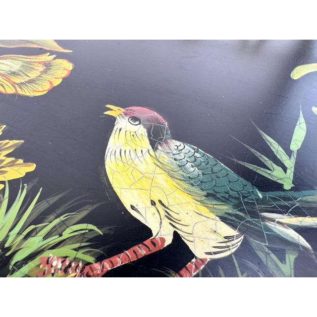 Mid-Century Modern 1970s Raymond Waites Chinoiserie Style Lacquered Serving Tray With Brass Gallery For Sale - Image 3 of 12