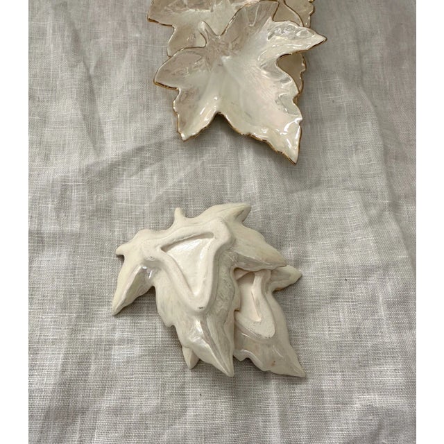 Mid-Century Nesting Maple Leaf Trinket Dish-Set For Sale In Palm Springs - Image 6 of 7