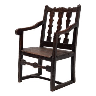 French Provincial Oak Armchair, 18th Century For Sale