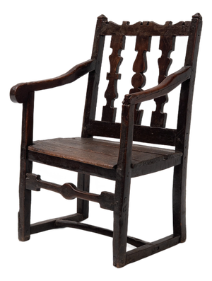 French Provincial Oak Armchair, 18th Century