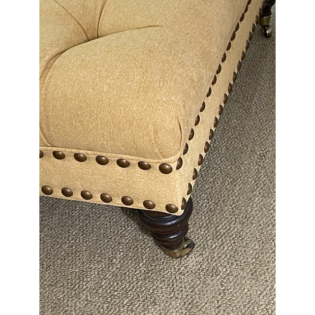 Traditional Anton Tall Ottoman (EthanAllen) For Sale - Image 3 of 5
