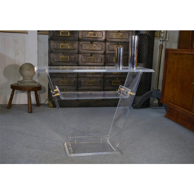 Polymethacrylate Console by David Lange, 1980s For Sale - Image 8 of 9