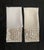 Mother of Pearl Embellished Linen Contemporary Guest Towels (Set of 2) For Sale - Image 4 of 5
