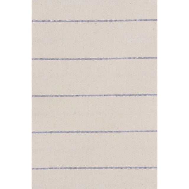 Cadiz Stripe Blue Double Width Fabric - Sample For Sale