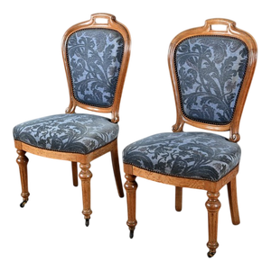 Louis-Philippe Style Oak Chairs, 1950s, Set of 2