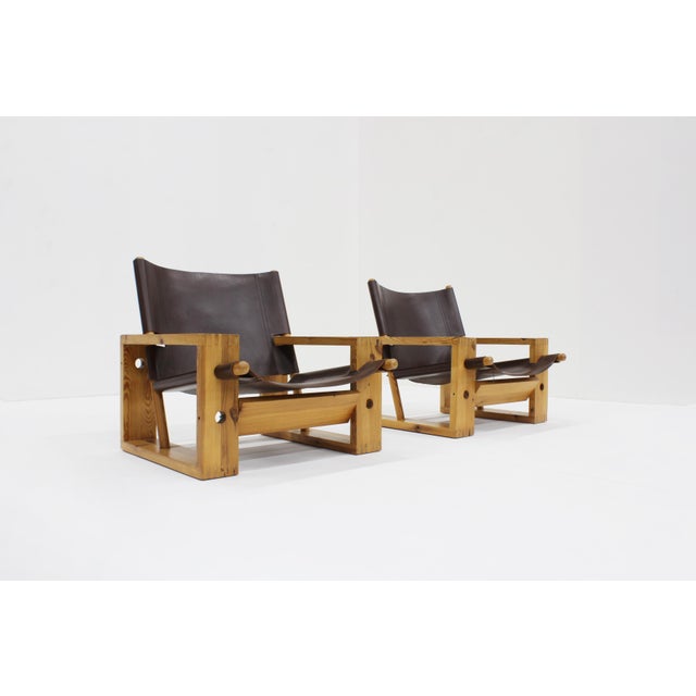 Brown Lounge Chairs by Ate Van Apeldoorn for Houtwerk Hattem, Netherlands, 1960s, Set of 2 For Sale - Image 8 of 12