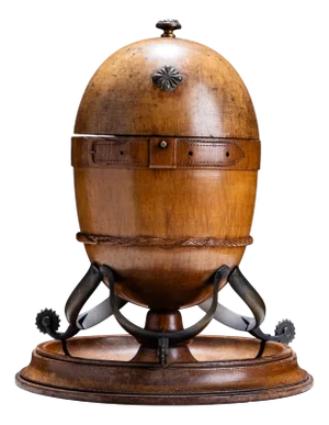 2nd Half of the 19th Century Egg-Shaped Wooden Box by Maison Alphonse Giroux, Paris