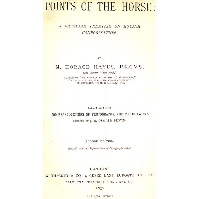 HAYES, Capt M. Horace [331] pp. W. Thacker & Co 1897 Second Edition 10 1/4" x 7 1/2" Ex-Libris C.W. Wadsworth Geneseo, New...