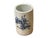 1980s Chinese Distressed White Porcelain Blue Blossom Flower Graphic Holder Vase For Sale - Image 5 of 10