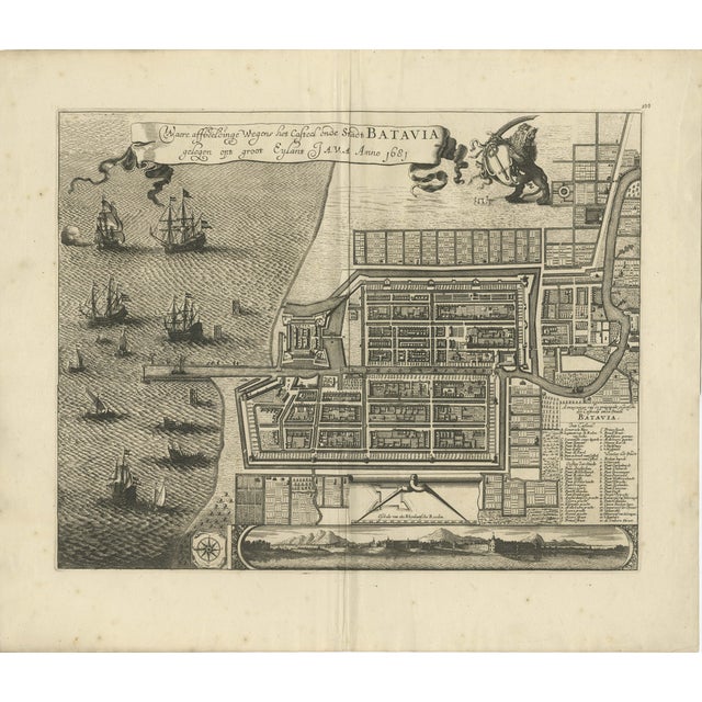 Map of Batavia, 1681 For Sale