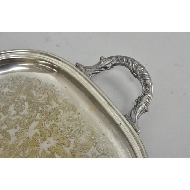 Vintage "President's Club 1961" Silver Plated Award Serving Platter Butlers Tray For Sale In Philadelphia - Image 6 of 11