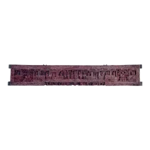 Chinese Vintage Dimensional Opera Court People Carving Wood Wall Art