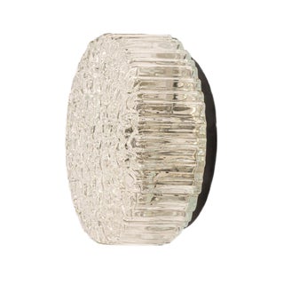 Small Round Glass Flushmount from Limburg, Germany, 1970s For Sale